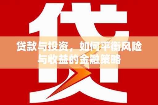 鸟松贷款与投资，如何平衡风险与收益的金融策略
